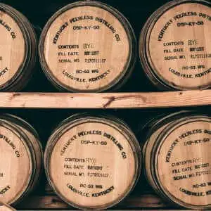 Is Whiskey Vegan - barrels
